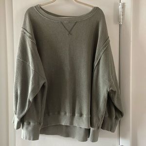 American Eagle/AE oversized waffle sweatshirt